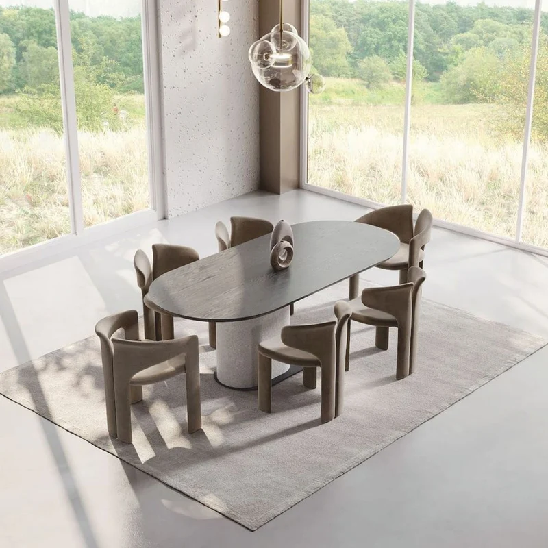 Casa Padrino Luxus Esszimmer Stuhl mit Armlehnen Braun H. 76 cm - Esszimmer Möbel