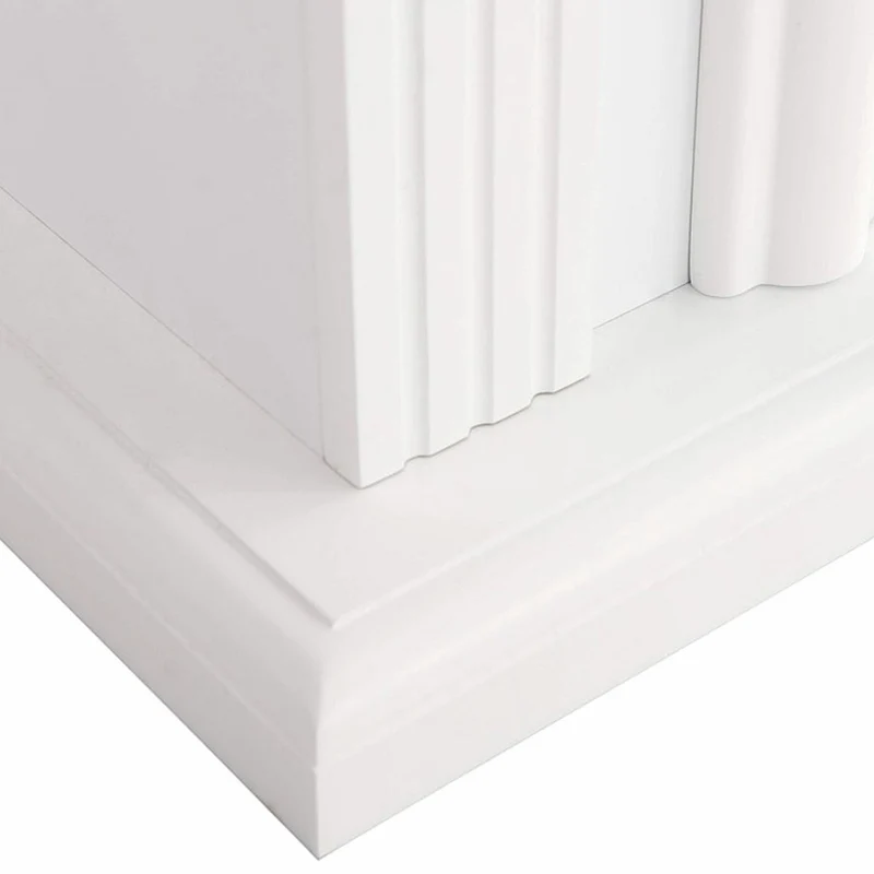 Casa Padrino Barock LED Elektrokamin Weiß 121 x 35 x H. 100 cm - Barock Möbel