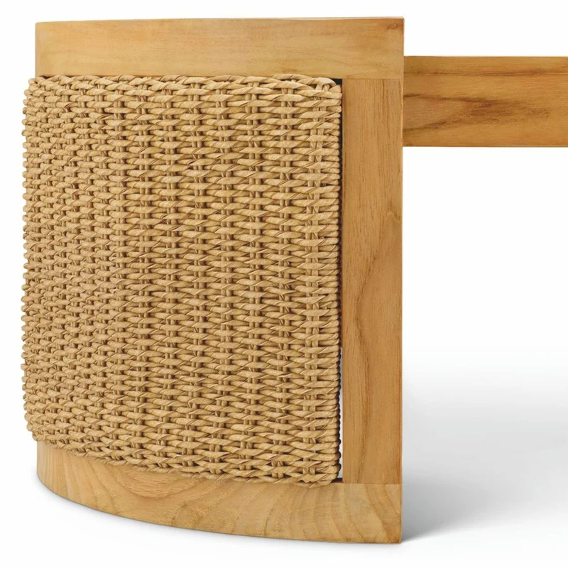 Casa Padrino Luxus Gartentisch Naturfarben 100 cm - Outdoor Garten Couchtisch