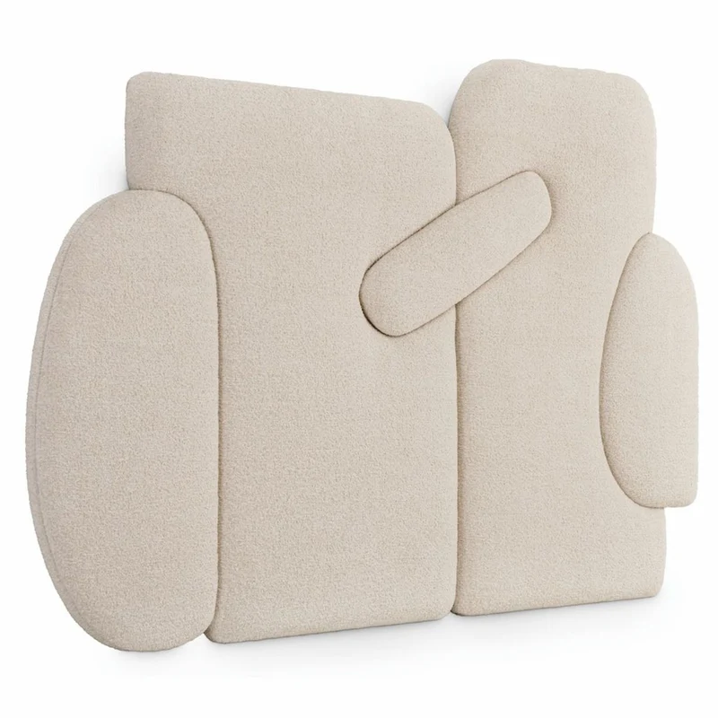 Casa Padrino Luxus Bett-Kopfteil Cremeweiß 280 x H. 180 cm - Schlafzimmer Möbel
