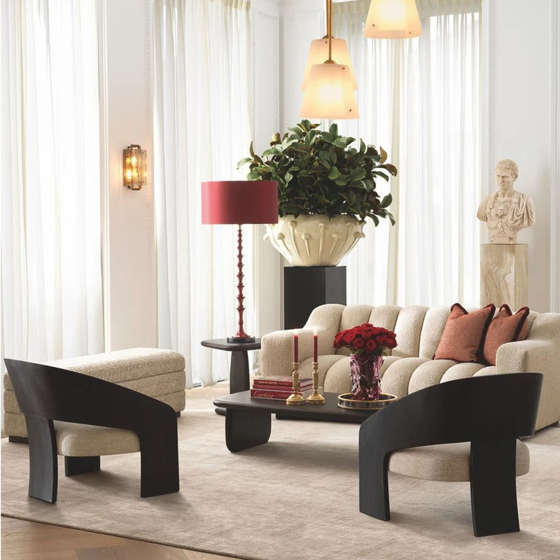 Casa Padrino Luxus Mahagoni Couchtisch Dunkelbraun 130 cm - Wohnzimmer Möbel