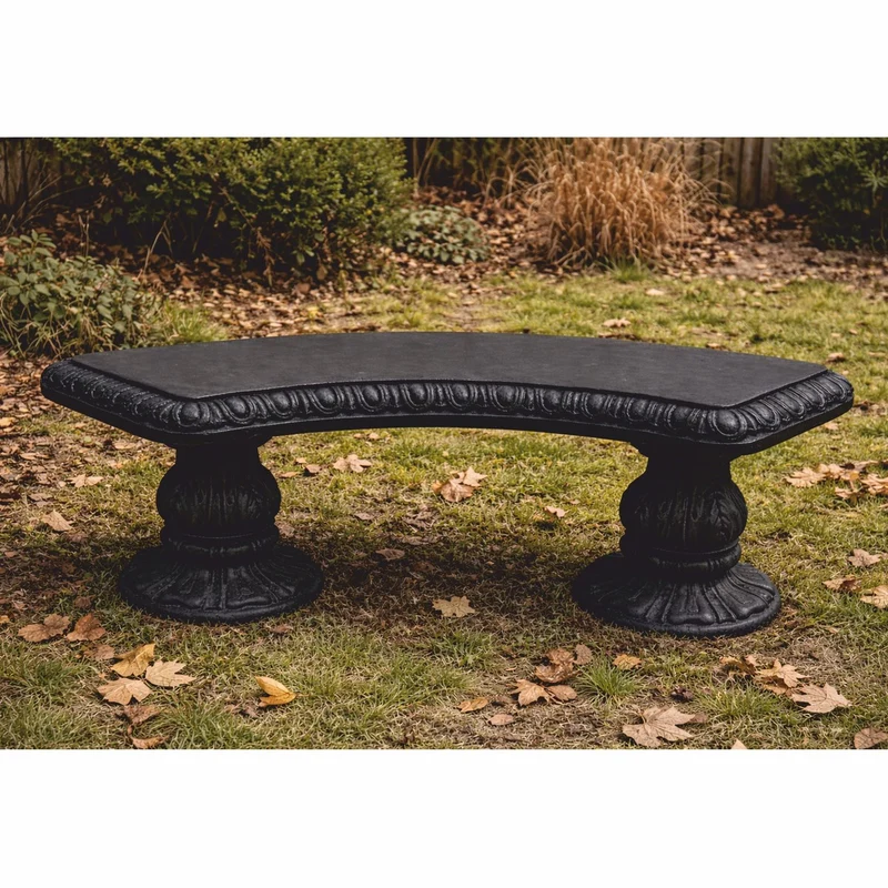 Casa Padrino Jugendstil Gartenbank Schwarz 156 cm - Barock & Jugendstil Garten Möbel