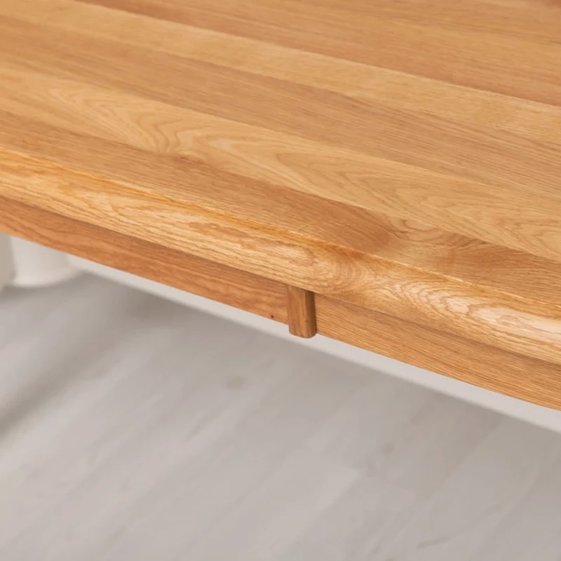 Casa Padrino Landhausstil Massivholz Esstisch Naturfarben / Weiß 210 cm