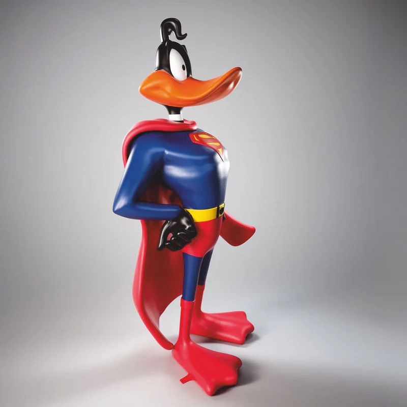 Casa Padrino XXL Deko Skulptur Ente Bunt H. 160 cm - Große Deko Figur