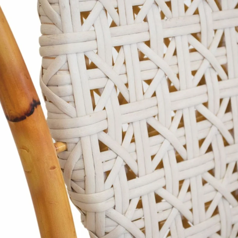 Casa Padrino Luxus Garten Stuhl 4er Set Hellgrau / Naturfarben - Outdoor Möbel