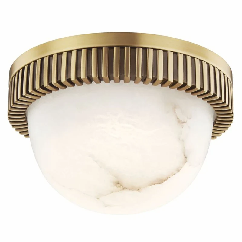 Casa Padrino Luxus LED Deckenleuchte Antik Messing Ø 13 cm - Luxus LED Leuchten