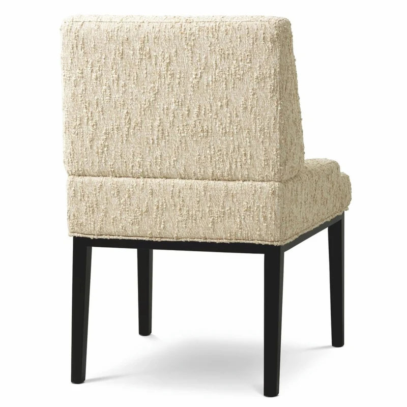 Casa Padrino Luxus Esszimmer Stuhl mit Armlehnen Naturfarben / Schwarz H. 91 cm