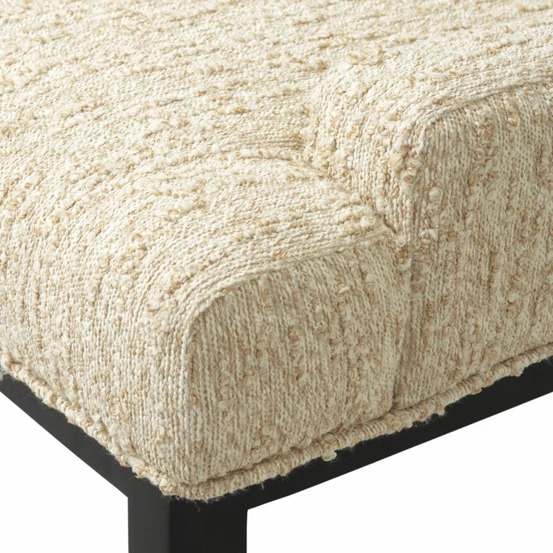 Casa Padrino Luxus Esszimmer Stuhl mit Armlehnen Naturfarben / Schwarz H. 91 cm