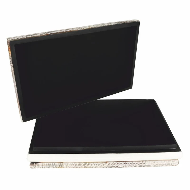 Casa Padrino Luxus Aufbewahrungsbox Bunt / Weiß / Schwarz 24,5 cm - Luxus Accessoires