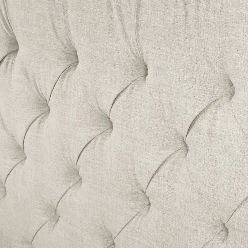 Casa Padrino Chesterfield Doppelbett Beige / Schwarz 180 x 200 cm - Schlafzimmer Möbel