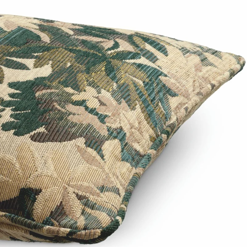 Casa Padrino Luxus Kissen Grün / Beige 50 cm - Luxus Deko Accessoires