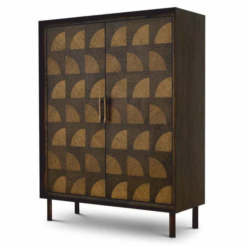 Casa Padrino Luxus Schrank mit 2 Türen Braun H. 170 cm - Luxus Möbel