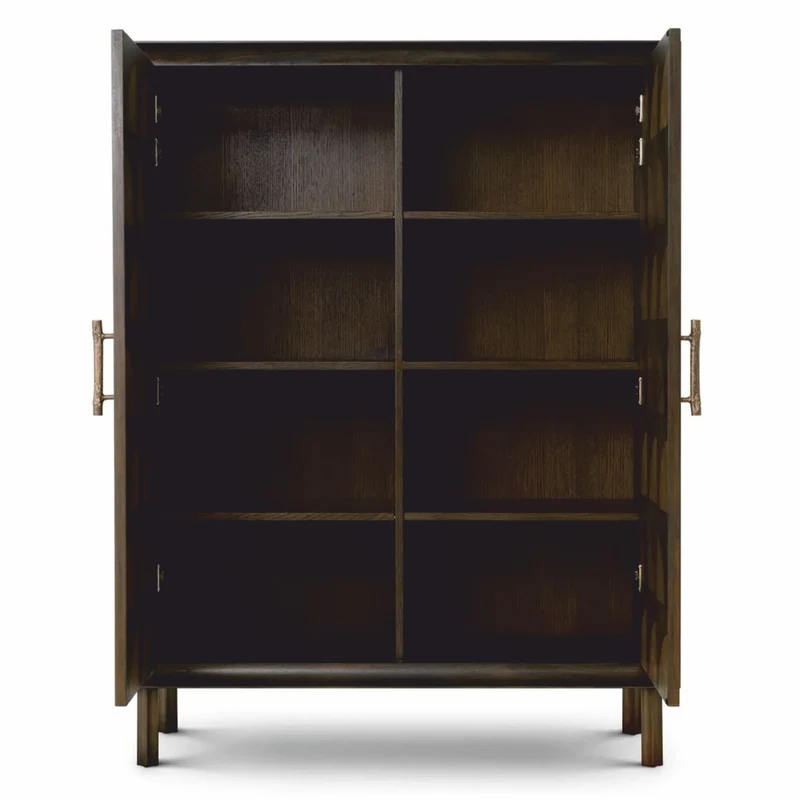 Casa Padrino Luxus Schrank mit 2 Türen Braun H. 170 cm - Luxus Möbel