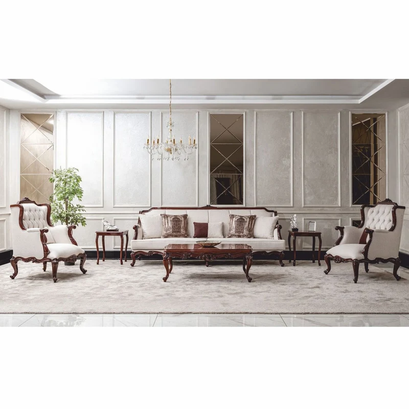 Casa Padrino Luxus Barock Massivholz Beistelltisch Dunkelbraun H. 57 cm - Barock Möbel
