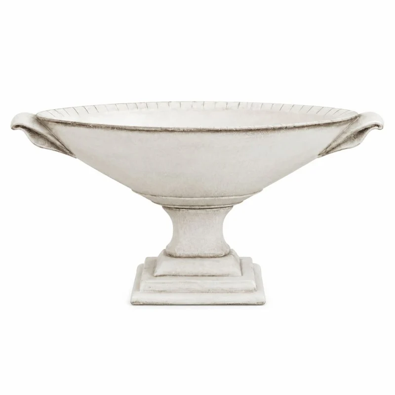 Casa Padrino Barock Garten Deko Blumentopf Weiß 64 cm - Barockstil Pflanzentopf
