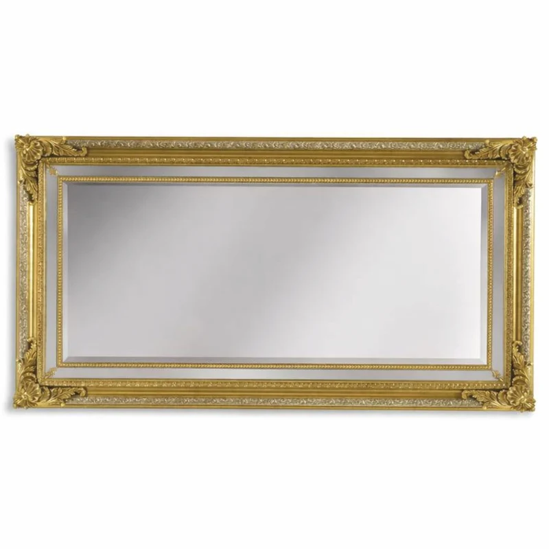 Casa Padrino Luxus Barock Spiegel Gold / Silber 196 cm - Barock Möbel - Made in Italy