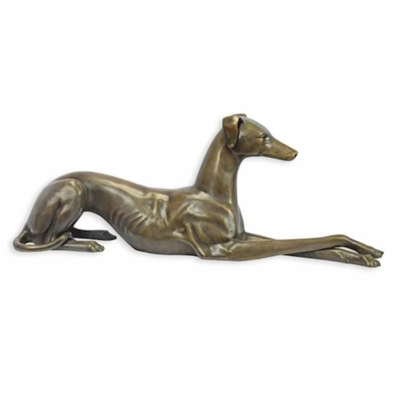 Casa Padrino Luxus Deko Bronze Skulptur Windhund 106 cm - Deko Accessoires