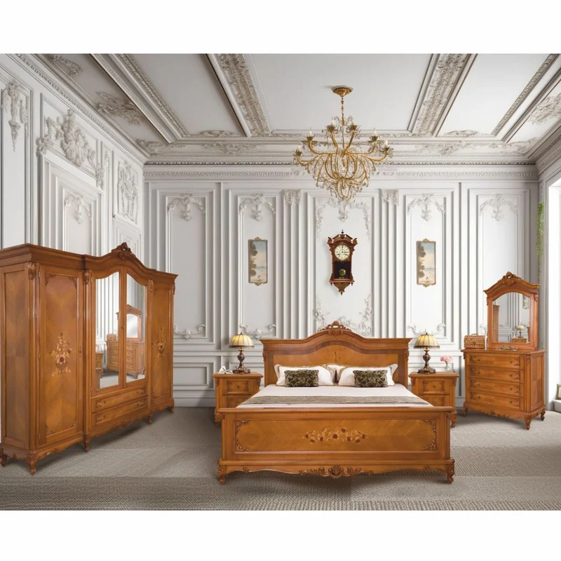 Casa Padrino Luxus Barock Kommode mit Spiegel Braun - Barockstil Schlafzimmer Möbel