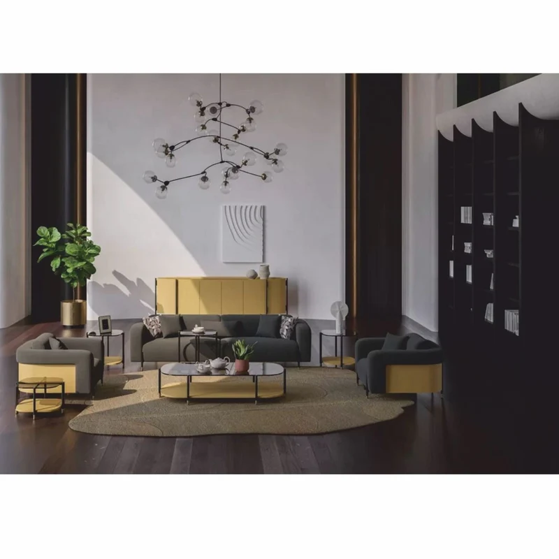 Casa Padrino Luxus Sideboard mit 4 Türen Naturfarben / Schwarz / Messing 267 cm - Hotel Möbel