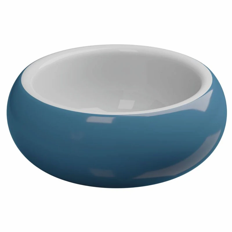 Casa Padrino Freistehende Luxus Acryl Badewanne Blau / Weiß Ø 150 cm - Made in Italy