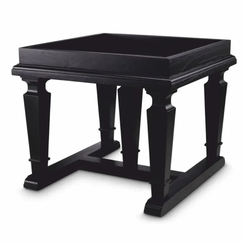 Casa Padrino Luxus Beistelltisch Schwarz 60 x 60 x H. 51 cm - Hotel Möbel