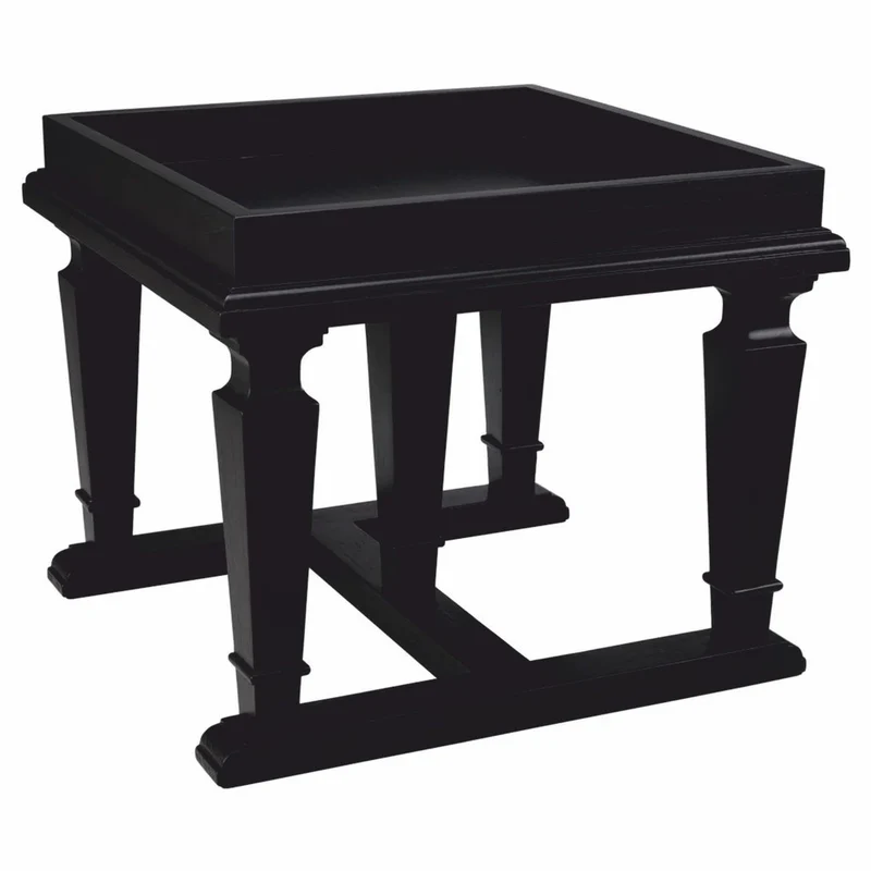 Casa Padrino Luxus Beistelltisch Schwarz 60 x 60 x H. 51 cm - Hotel Möbel