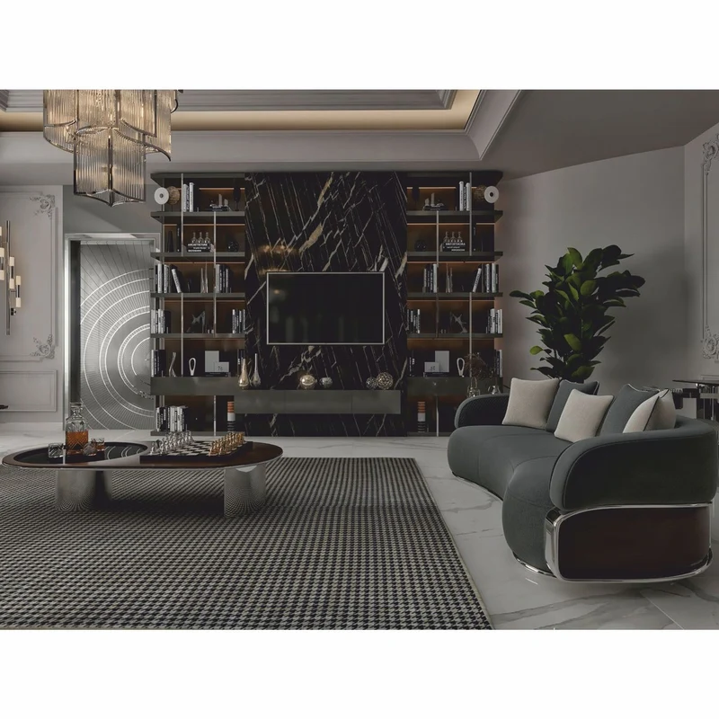 Casa Padrino Luxus Couchtisch Dunkelbraun / Silber 150 cm - Hotel & Wohnzimmer Möbel