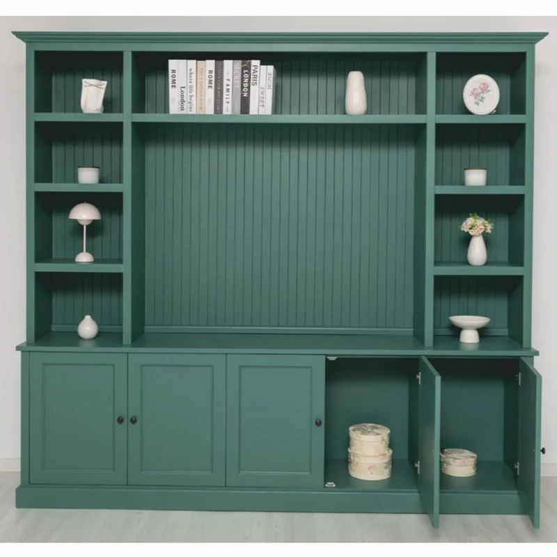Casa Padrino Landhausstil Bücherschrank Grün 254 cm - Landhausstil Möbel