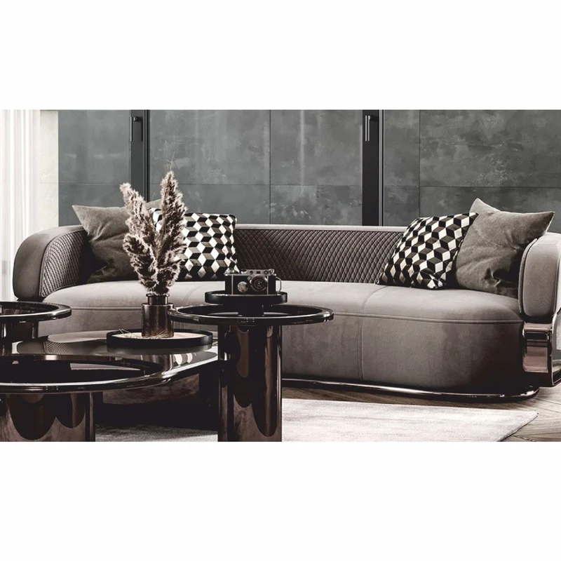 Casa Padrino Luxus Couchtisch Grau / Bronze 150 cm - Hotel & Wohnzimmer Möbel