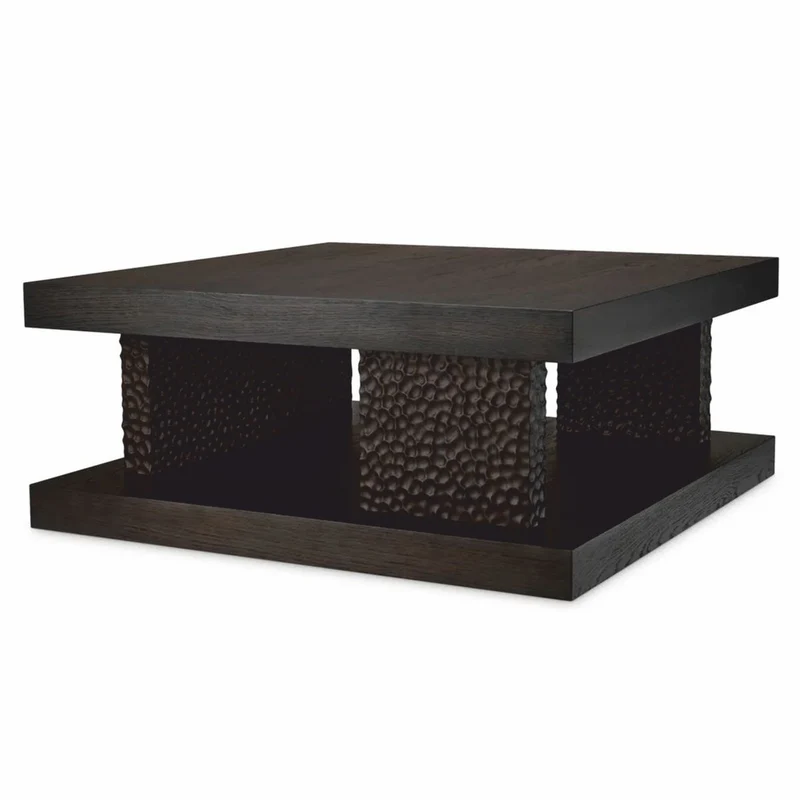 Casa Padrino Luxus Couchtisch Schwarz 100 cm - Hotel & Wohnzimmer Möbel