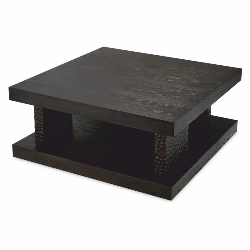 Casa Padrino Luxus Couchtisch Schwarz 100 cm - Hotel & Wohnzimmer Möbel