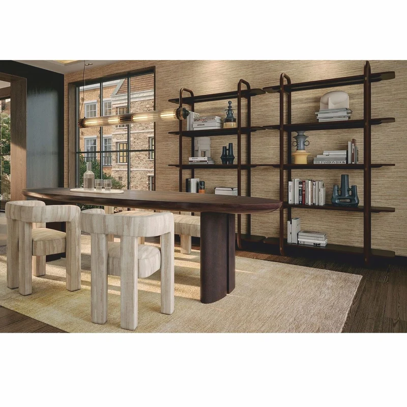 Casa Padrino Luxus Mahagoni Regalschrank Braun 120 x H. 210 cm - Luxus Möbel