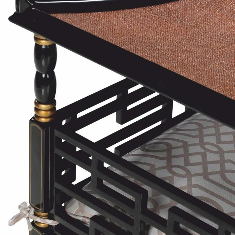 Casa Padrino Luxus Barock Hundebett im orientalischen Stil Schwarz / Gold