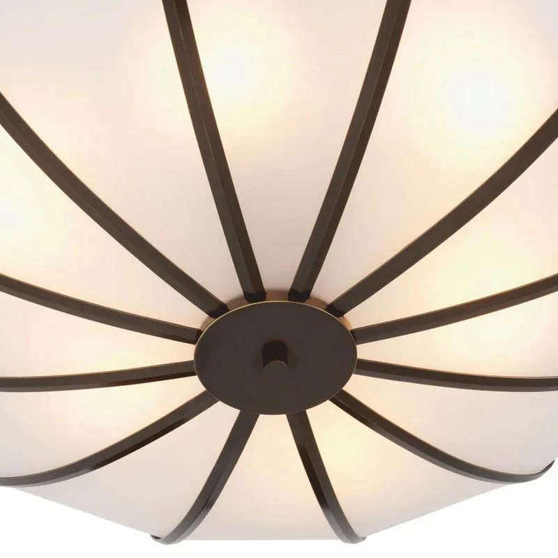 Casa Padrino Luxus Kronleuchter Bronze / Weiß 80 cm - Luxus Möbel - Luxus Interior