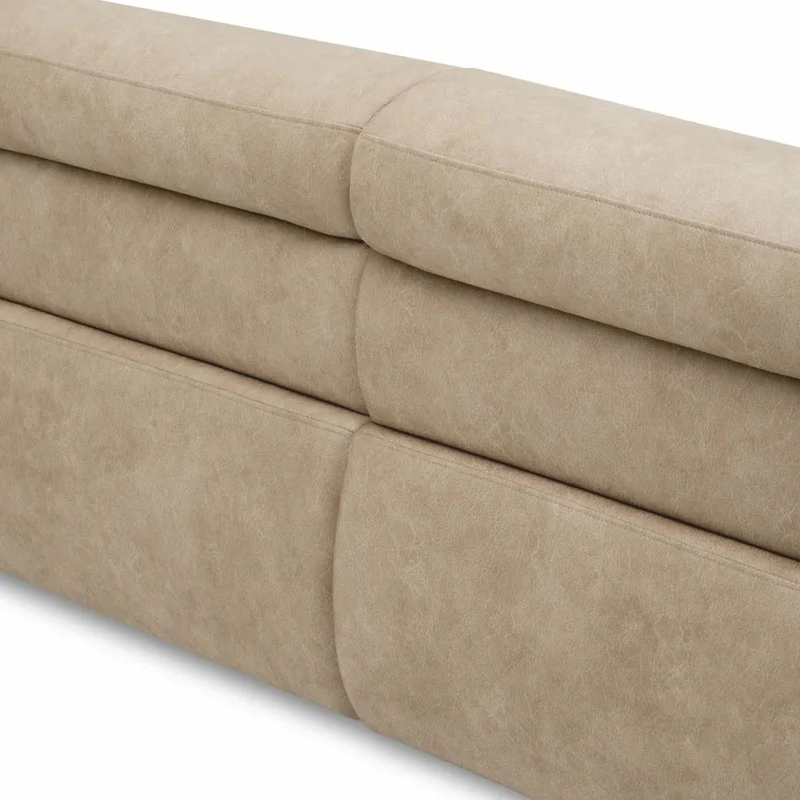 Casa Padrino Luxus Sofa Beige / Schwarz 399 cm - Luxus Hotel Möbel