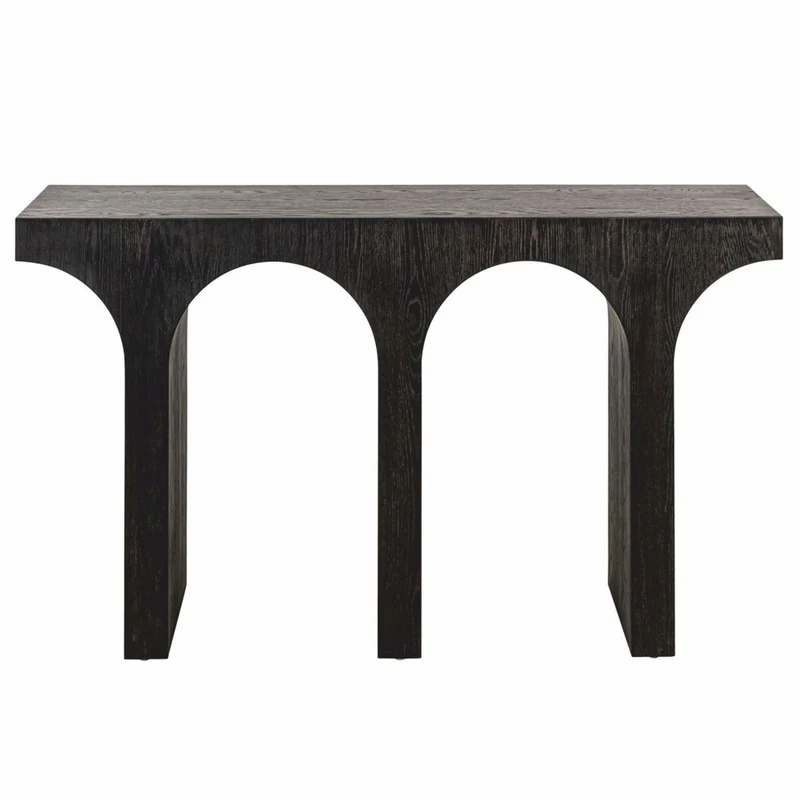 Casa Padrino Luxus Konsole Dunkelbraun 140 x 35 x H. 80,5 cm - Luxus Möbel