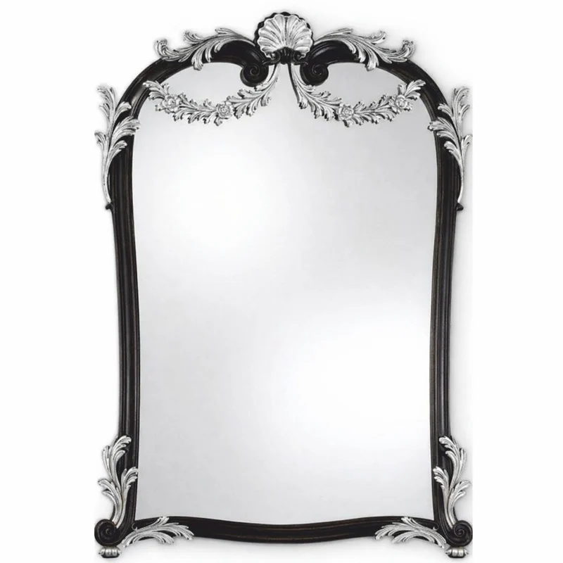 Casa Padrino Luxus Barock Spiegel Antik Schwarz / Silber - Made in Italy