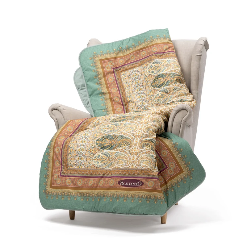 Plaid Scaldotto kashmir in Cotone Pettinato 250 gr/mq