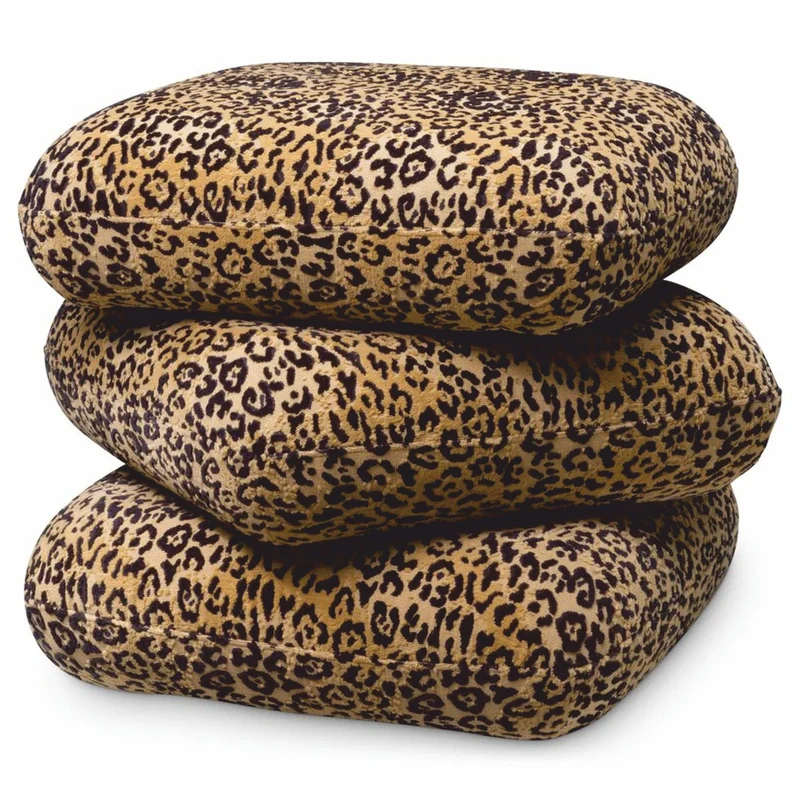 Casa Padrino Luxus Drehhocker Leopard H. 55 cm - Luxus Hotel Möbel