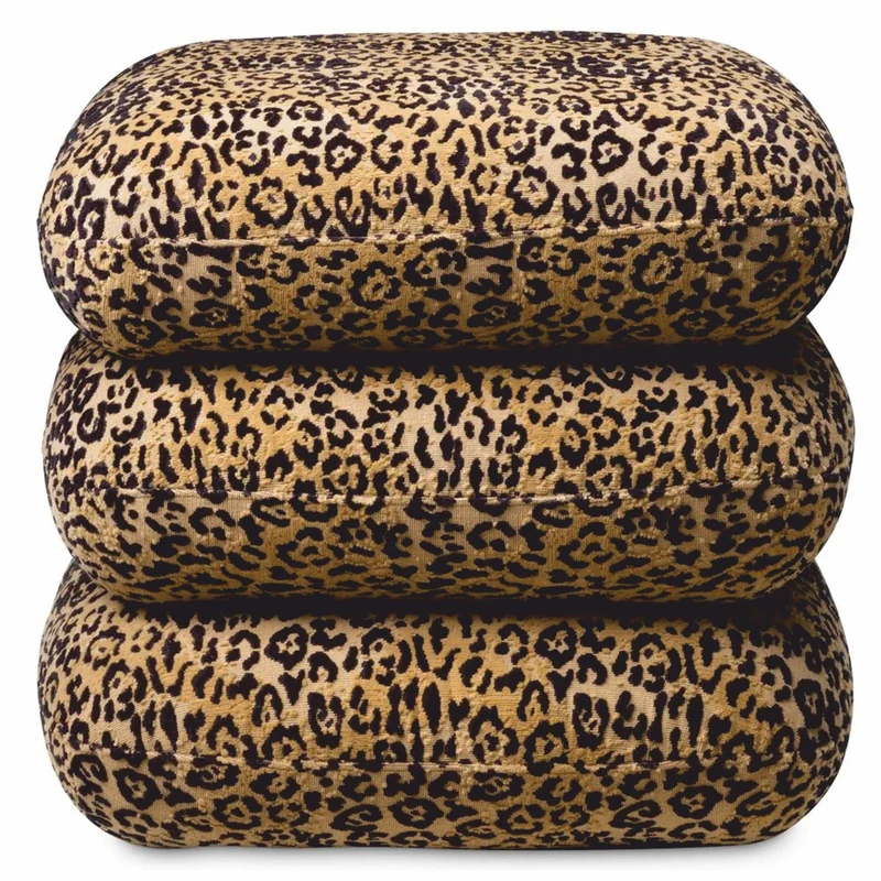Casa Padrino Luxus Drehhocker Leopard H. 55 cm - Luxus Hotel Möbel