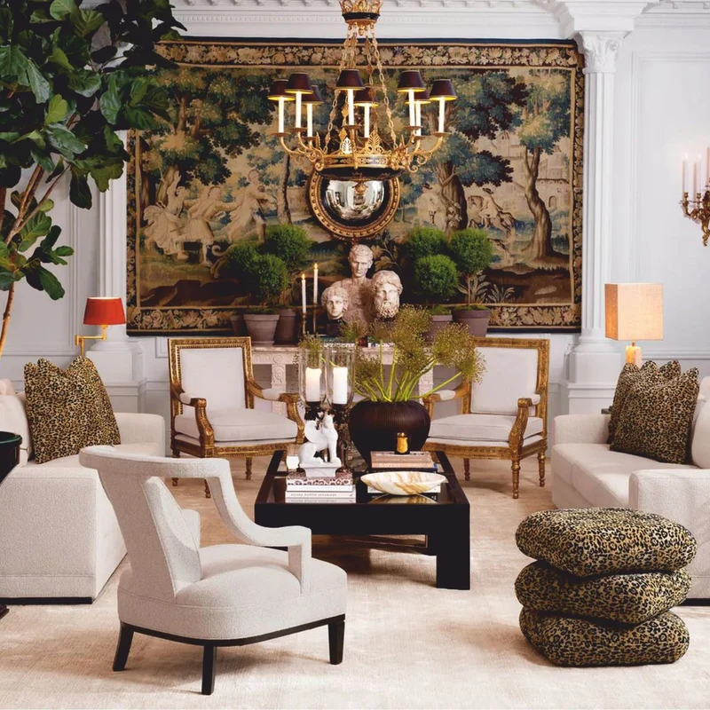 Casa Padrino Luxus Drehhocker Leopard H. 55 cm - Luxus Hotel Möbel