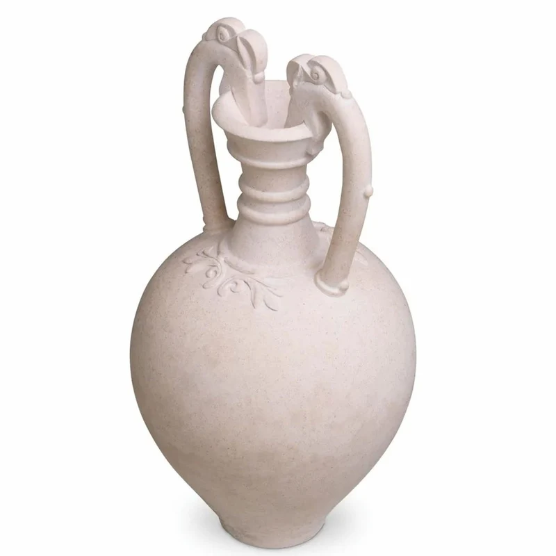 Casa Padrino Luxus Barock Deko Amphore Sandfarben H. 53 cm - Wohnzimmer Deko