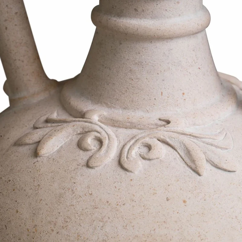 Casa Padrino Luxus Barock Deko Amphore Sandfarben H. 53 cm - Wohnzimmer Deko
