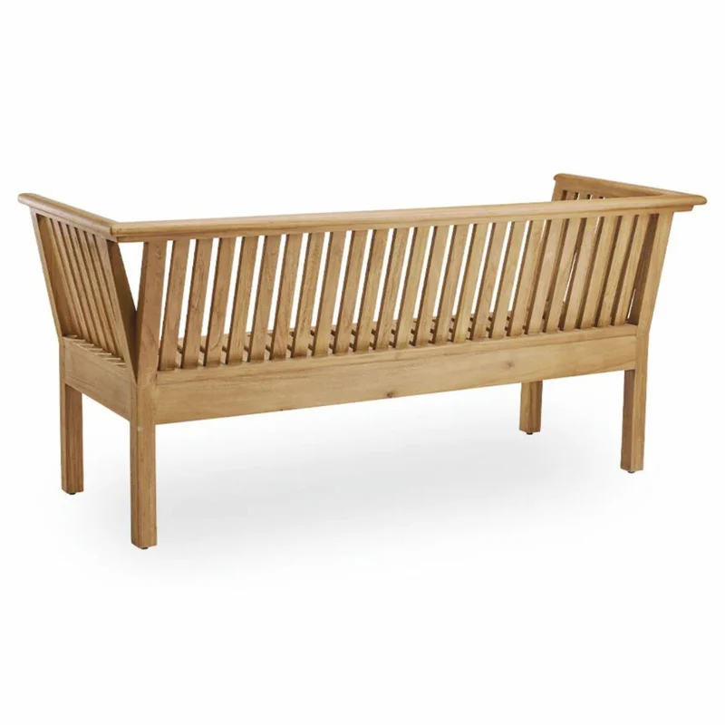 Casa Padrino Luxus Teakholz Gartenbank Braun 180 cm - Teakholz Garten Möbel
