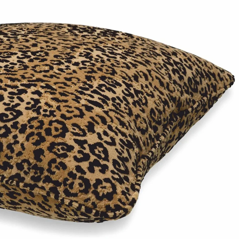 Casa Padrino Luxus Deko Kissen Leopard Beige / Schwarz 60 x 60 cm - Deko Accessoires