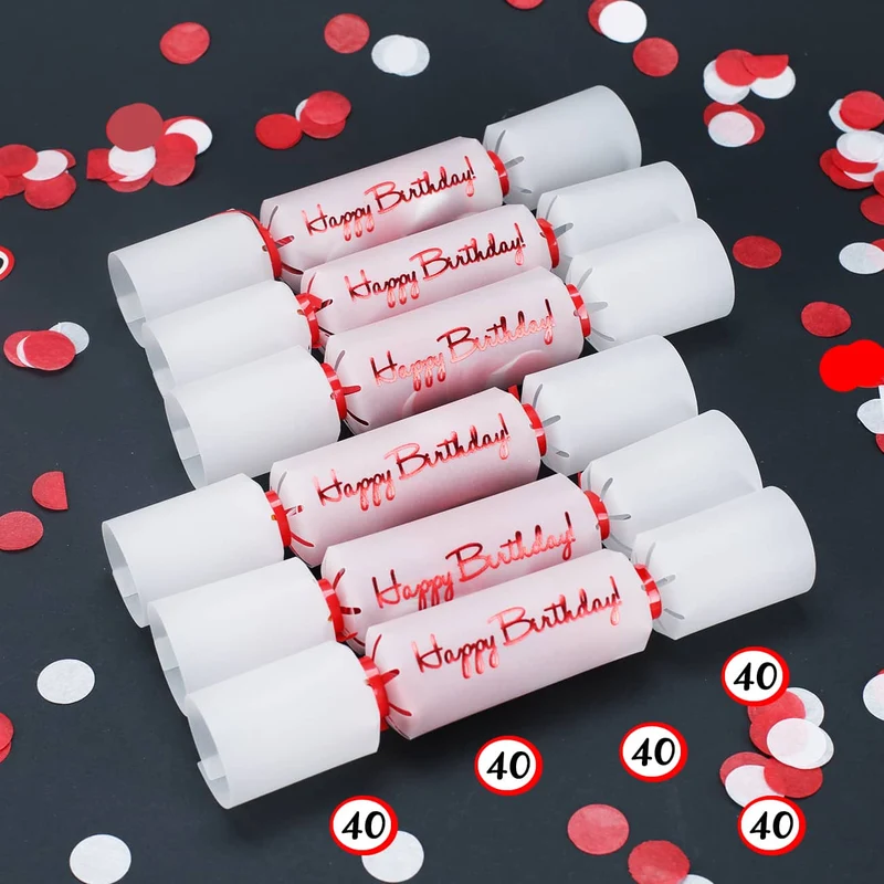 Konfetti-Bonbons zum 40. Geburtstag 6-tlg.
