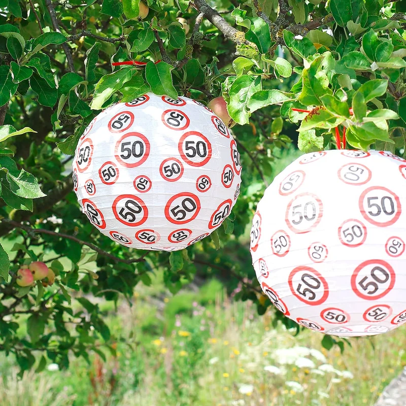3er Set Verkehrszeichen-Laternen zum 50. Geburtstag