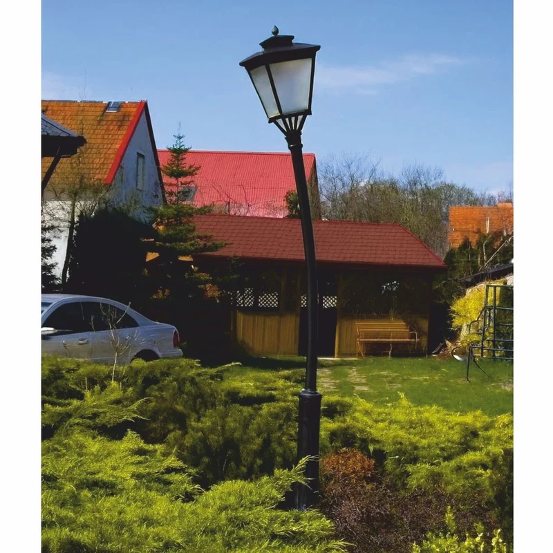 Casa Padrino Jugendstil Gartenlaterne Schwarz H. 353,5 cm - Außenbeleuchtung