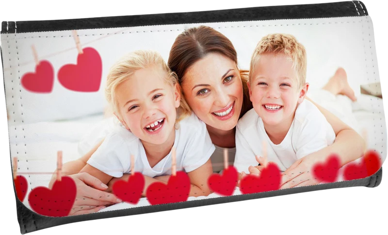 Personalisierte Geldbörse mit Foto & Text – Individuelles Geschenk für Mama, Papa oder Partner – Portemonnaie mit eigenem Bild