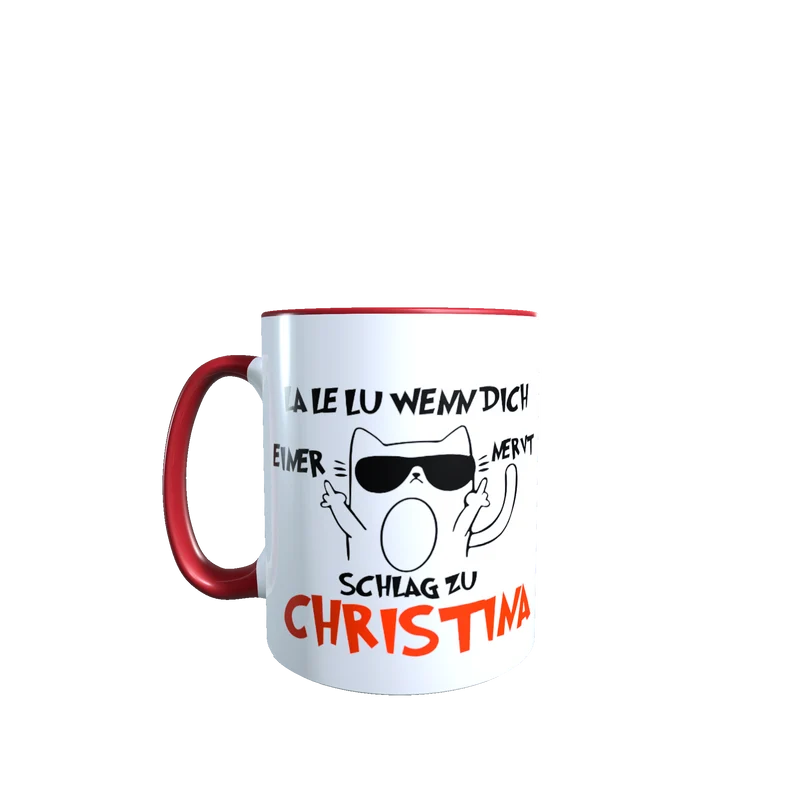 Personalisierte Tasse – Wenn dich einer nervt, schlag zu -Katze-